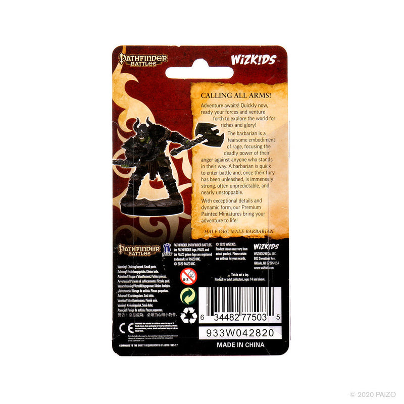 Pathfinder Battles: Premium Painted Figure - W01 Half-Orc Barbarian Male from WizKids image 6