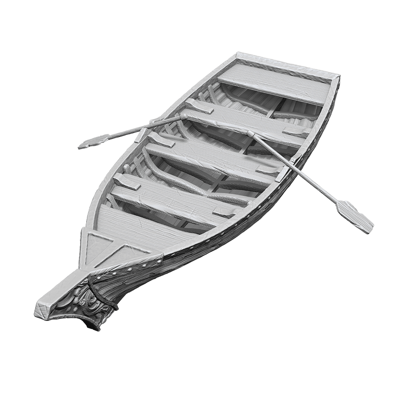 WizKids Deep Cuts Unpainted Miniatures: W18 Rowboat & Oars from WizKids image 3