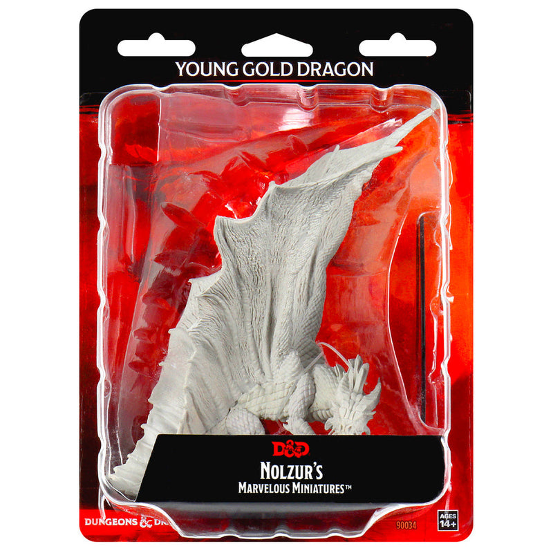 Dungeons & Dragons Nolzur's Marvelous Unpainted Miniatures: W11 Young Gold Dragon from WizKids image 6